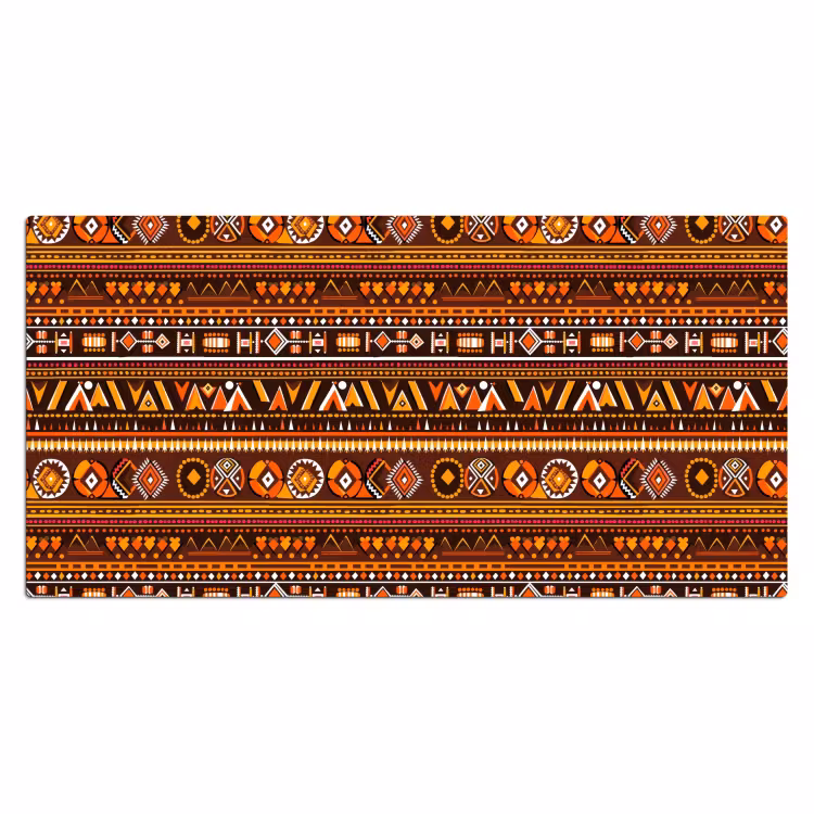 Bureau onderlegger - Oranje - Etnisch - Tribaal - Geometrisch - Patroon — 2