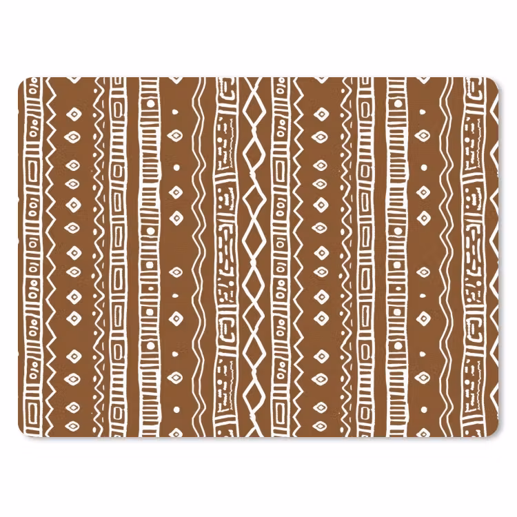 Muismat - Chocoladebruin - Etnisch - Tribaal - Patroon — 1
