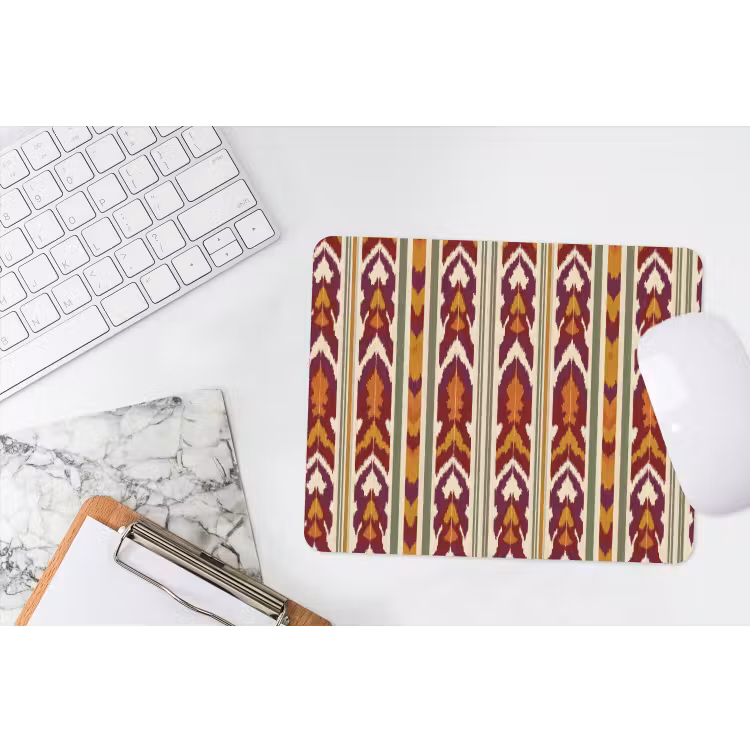 Muismat - Ikat - Bordeauxrood - Etnisch - Patroon — 2