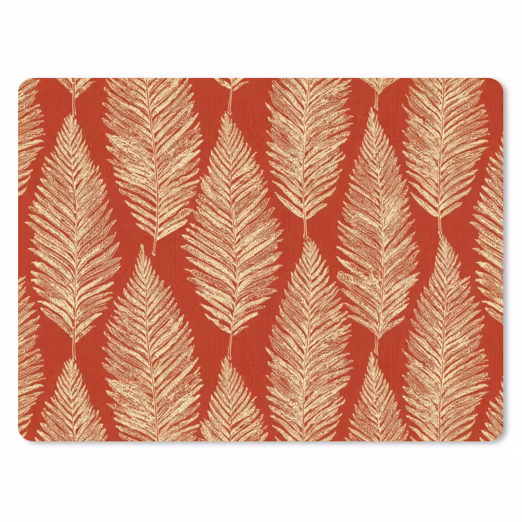 Muismat - Rood - Botanisch - Varen - Patroon — 1