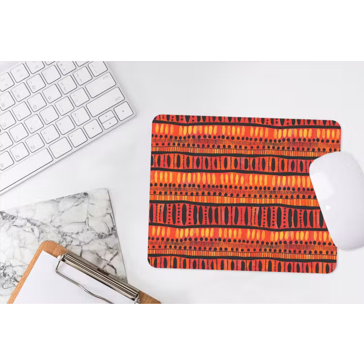 Muismat - Rood - Oranje - Etnisch - Expressief - Patroon — 2