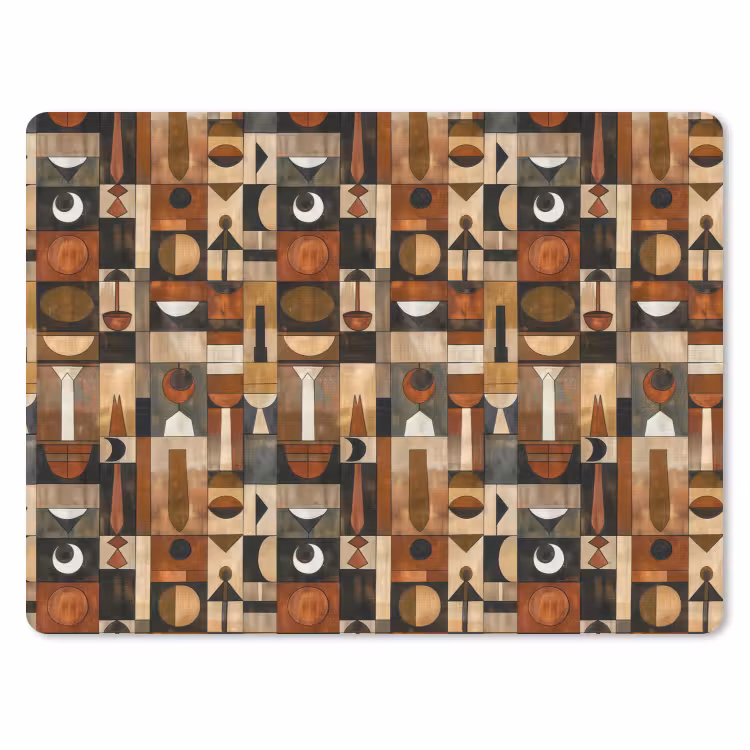 Muismat - Terracotta - Geometrisch - Mid-Century - Patroon — 1