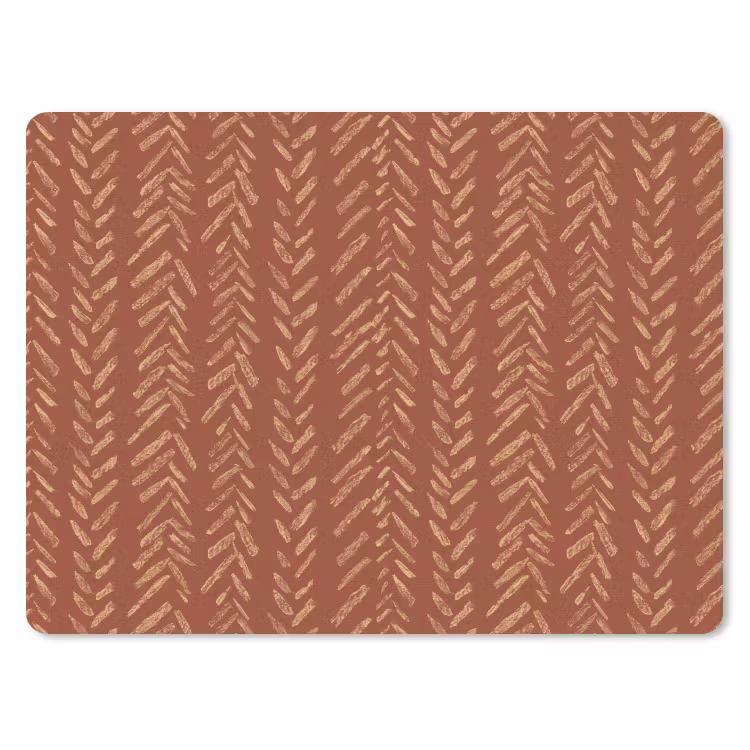 Muismat - Terracotta - Visgraat - Ambachtelijk - Patroon — 1