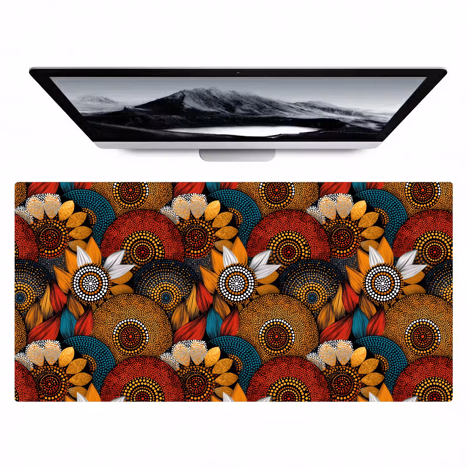 Bureau onderlegger - Kleurrijk - Aboriginal - Dot Painting - Botanisch - Patroon — 1