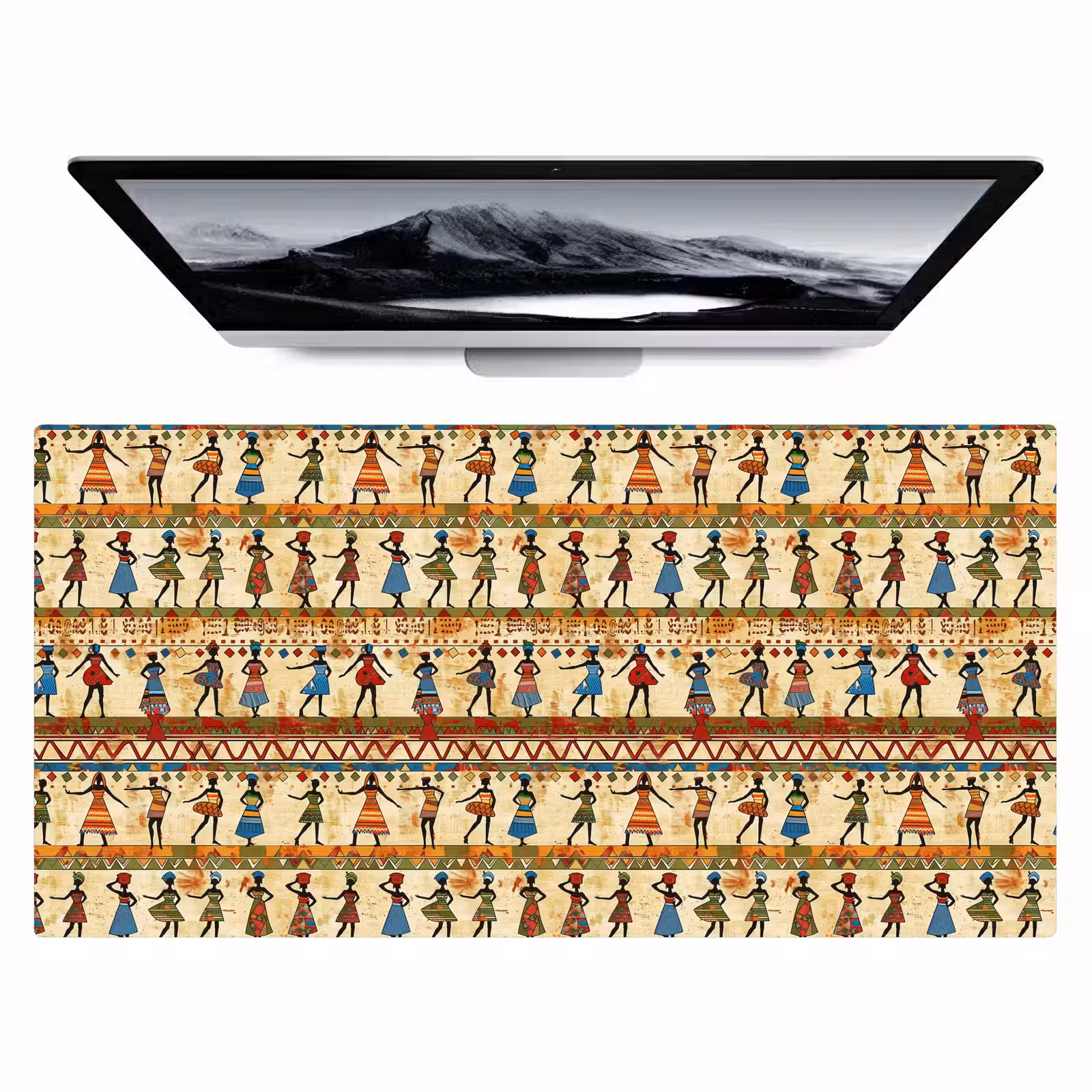 Bureau onderlegger - Kleurrijk - Afrikaans - Etnisch - Dansende Vrouwen - Patroon — 1