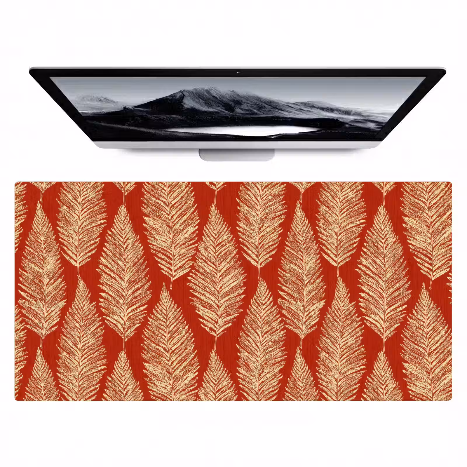 Bureau onderlegger - Rood - Botanisch - Varen - Patroon — 1