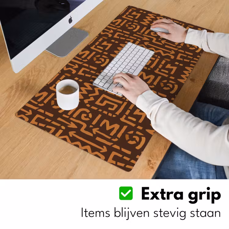 Bureau onderlegger - Chocoladebruin - Etnisch - Tribaal - Symbolen — 6
