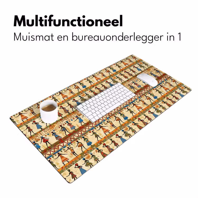 Bureau onderlegger - Kleurrijk - Afrikaans - Etnisch - Dansende Vrouwen - Patroon — 7