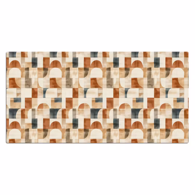 Bureau onderlegger - Terracotta - Geometrisch - Aquarel - Textuur — 2