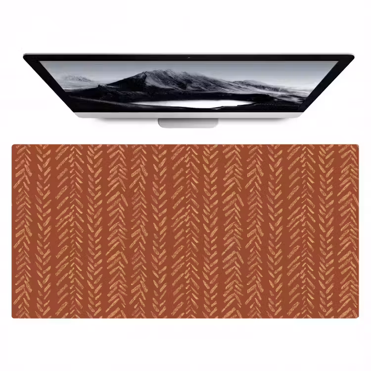 Bureau onderlegger - Terracotta - Visgraat - Ambachtelijk - Patroon — 1