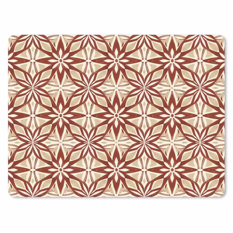 Muismat - Bordeauxrood - Geometrisch - Tegel - Patroon — 1