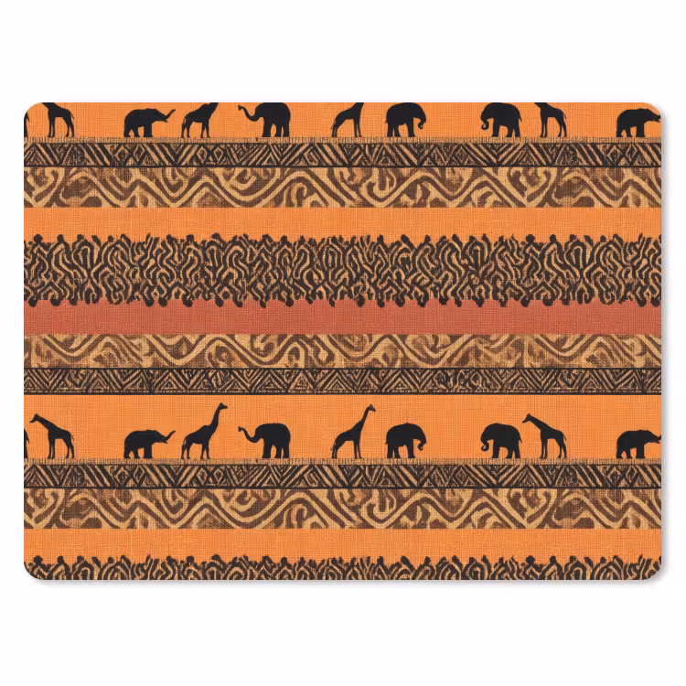 Muismat - Oranje - Safari - Afrikaans - Dieren - Patroon — 1