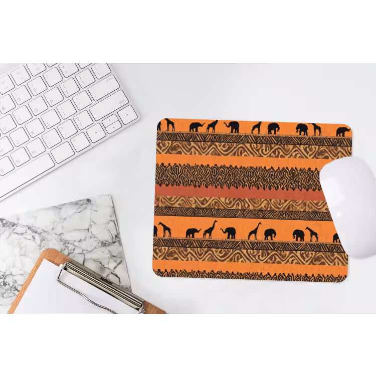 Muismat - Oranje - Safari - Afrikaans - Dieren - Patroon — 2