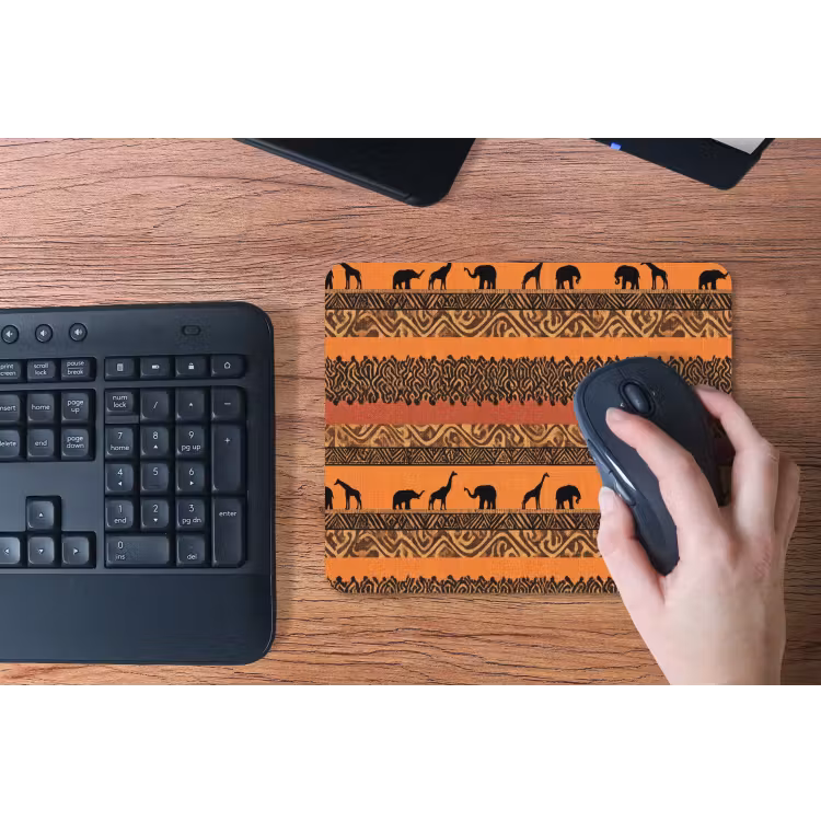 Muismat - Oranje - Safari - Afrikaans - Dieren - Patroon — 3