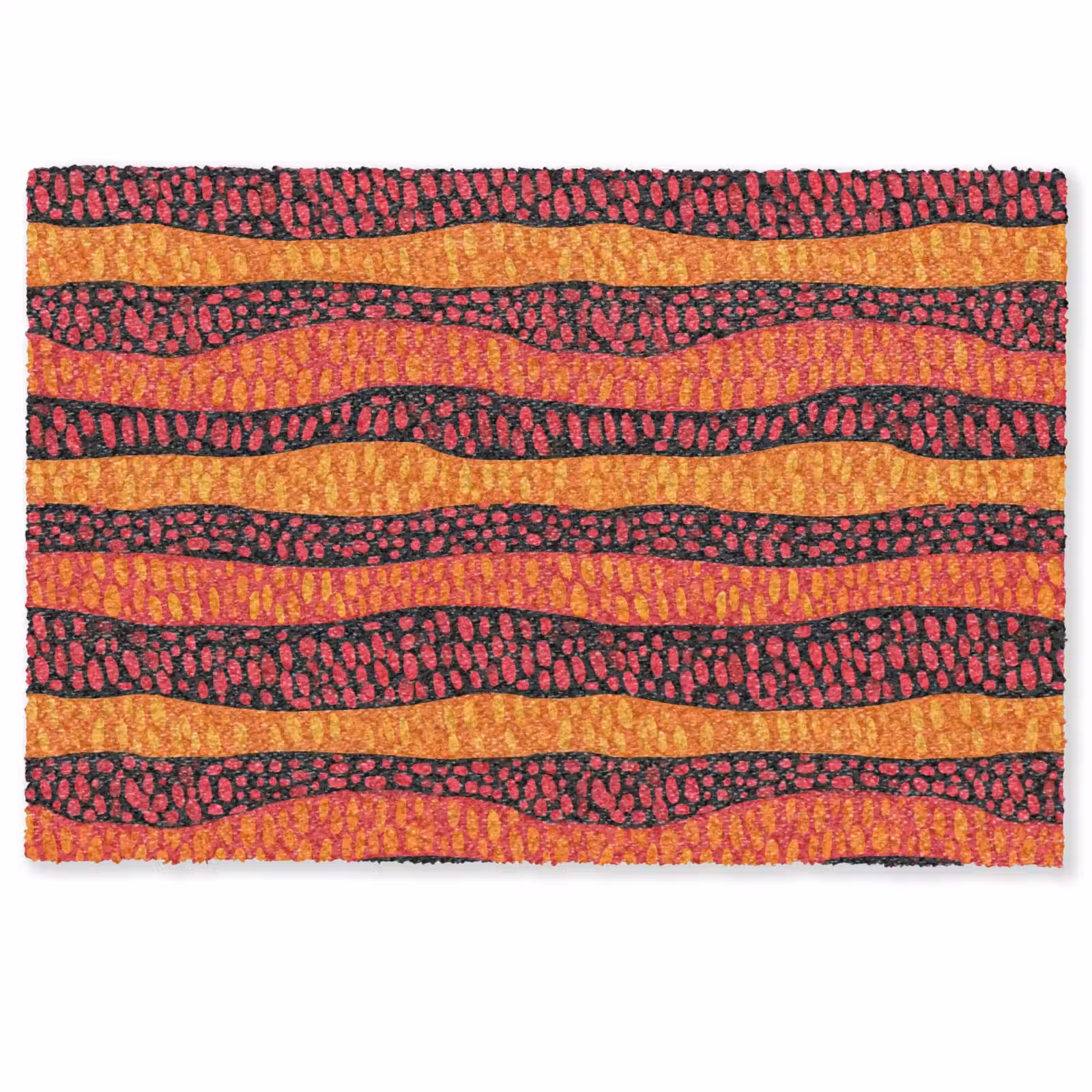 Deurmat - Oranje - Roze - Expressief - Patroon — 1