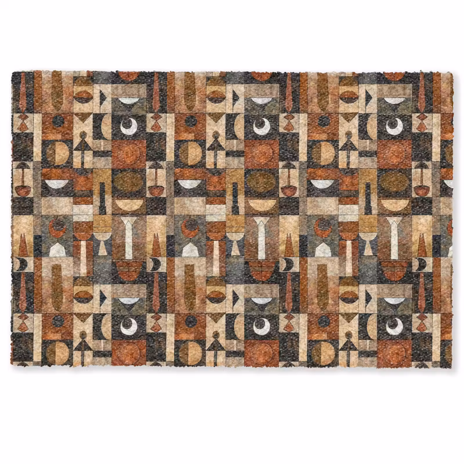 Deurmat - Terracotta - Geometrisch - Mid-Century - Patroon — 1