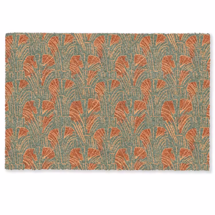 Deurmat - Groen - Terracotta - Deco - Waaiers — 1