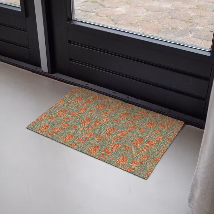 Deurmat - Groen - Terracotta - Deco - Waaiers — 2