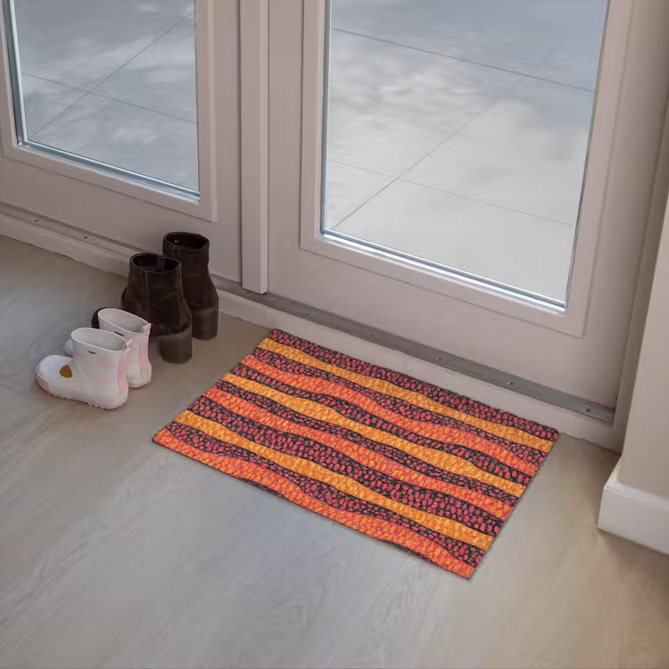 Deurmat - Oranje - Roze - Expressief - Patroon — 8