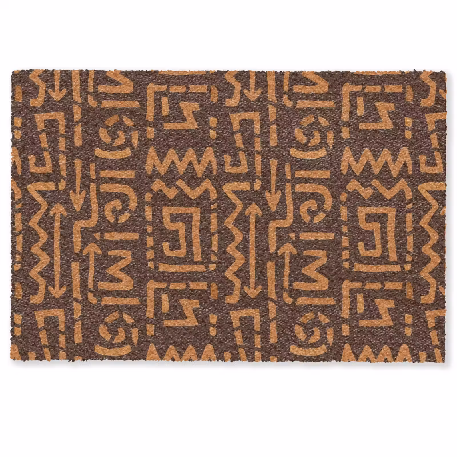 Deurmat - Chocoladebruin - Etnisch - Tribaal - Symbolen — 1