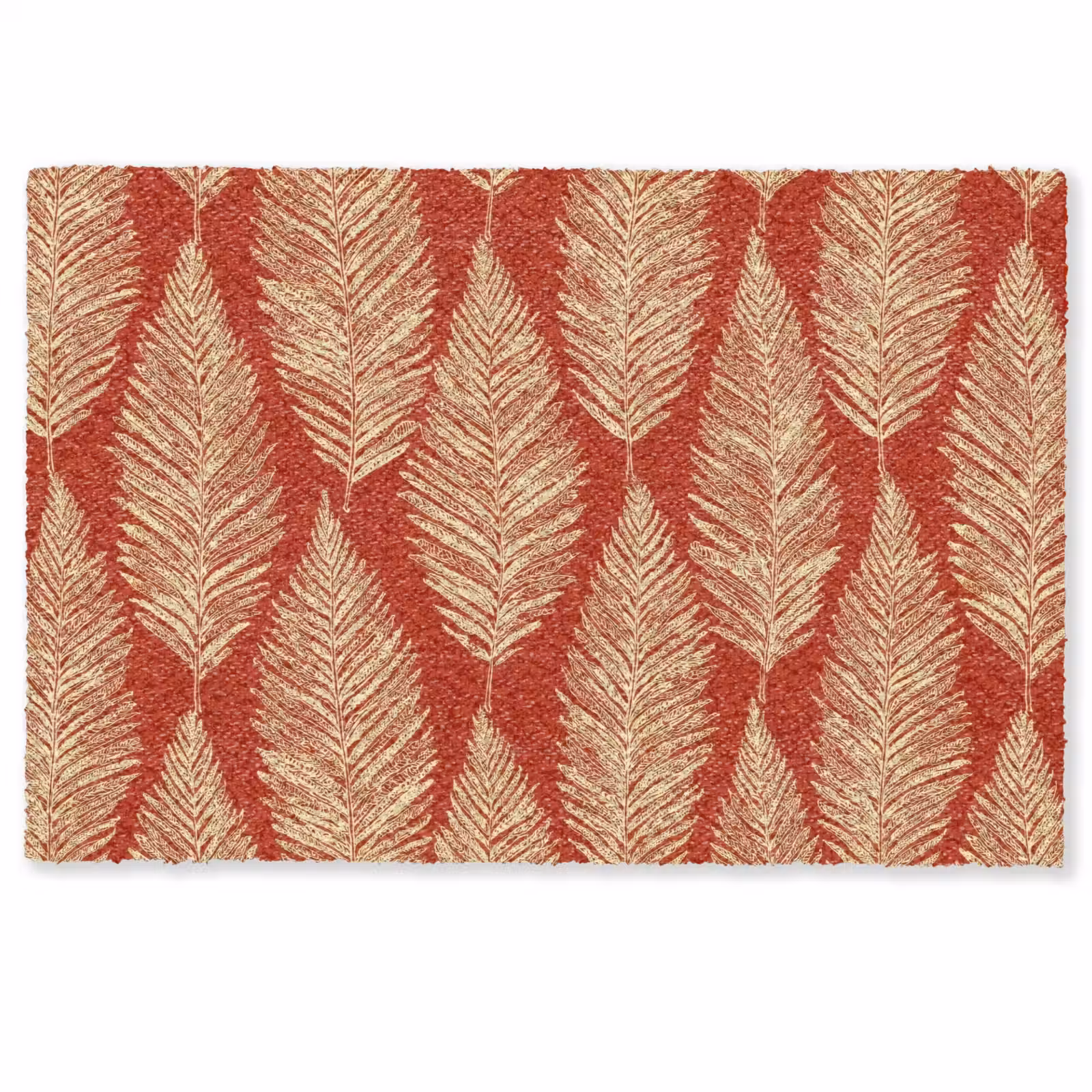 Deurmat - Rood - Botanisch - Varen - Patroon — 1