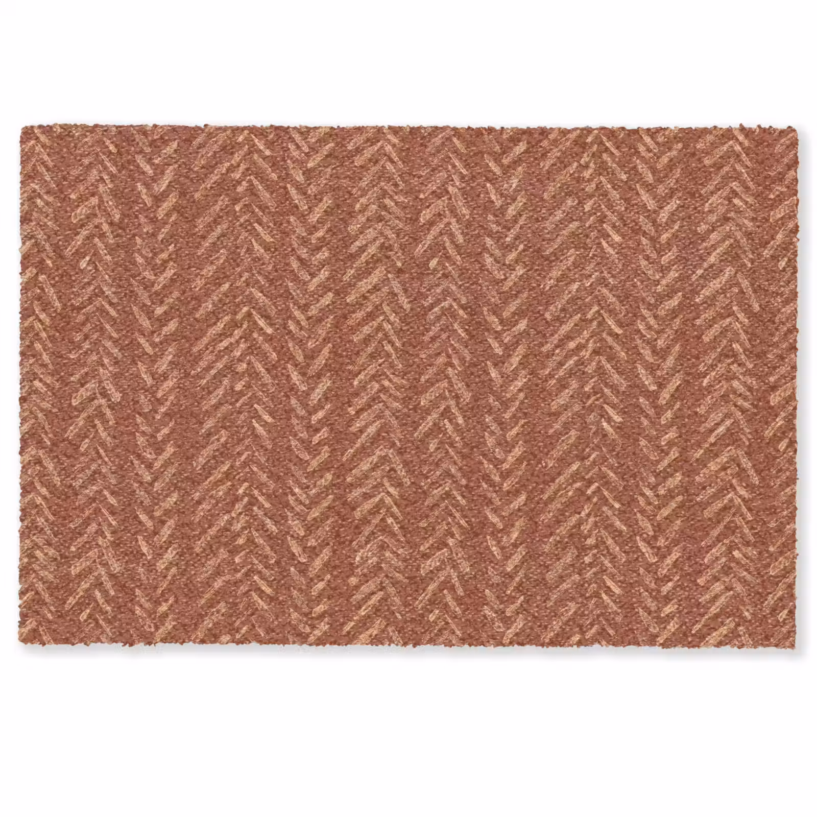 Deurmat - Terracotta - Visgraat - Ambachtelijk - Patroon — 1