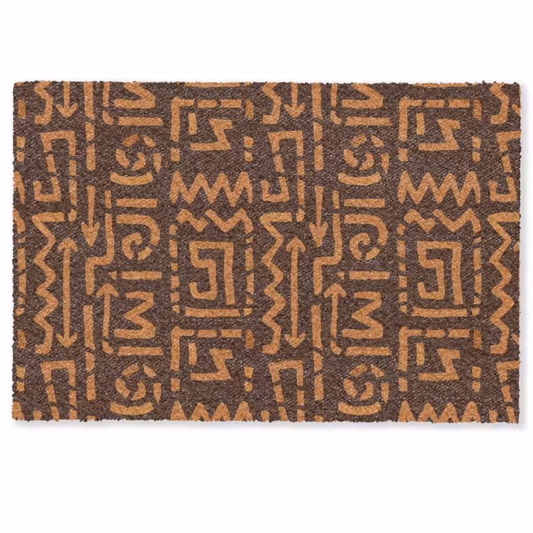 Deurmat - Chocoladebruin - Etnisch - Tribaal - Symbolen — 1