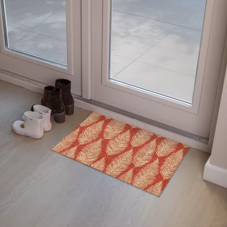 Deurmat - Rood - Botanisch - Varen - Patroon — 8