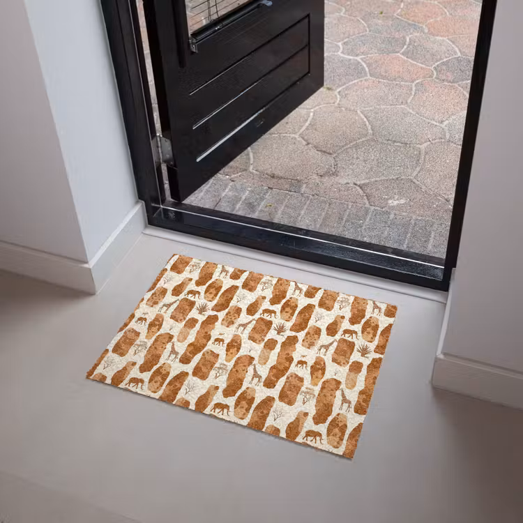 Deurmat - Terracotta - Safari - Dieren - Patroon — 4