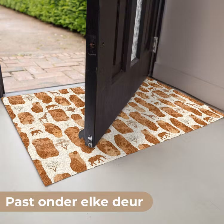 Deurmat - Terracotta - Safari - Dieren - Patroon — 7