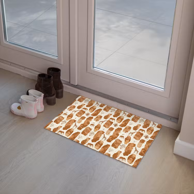 Deurmat - Terracotta - Safari - Dieren - Patroon — 8