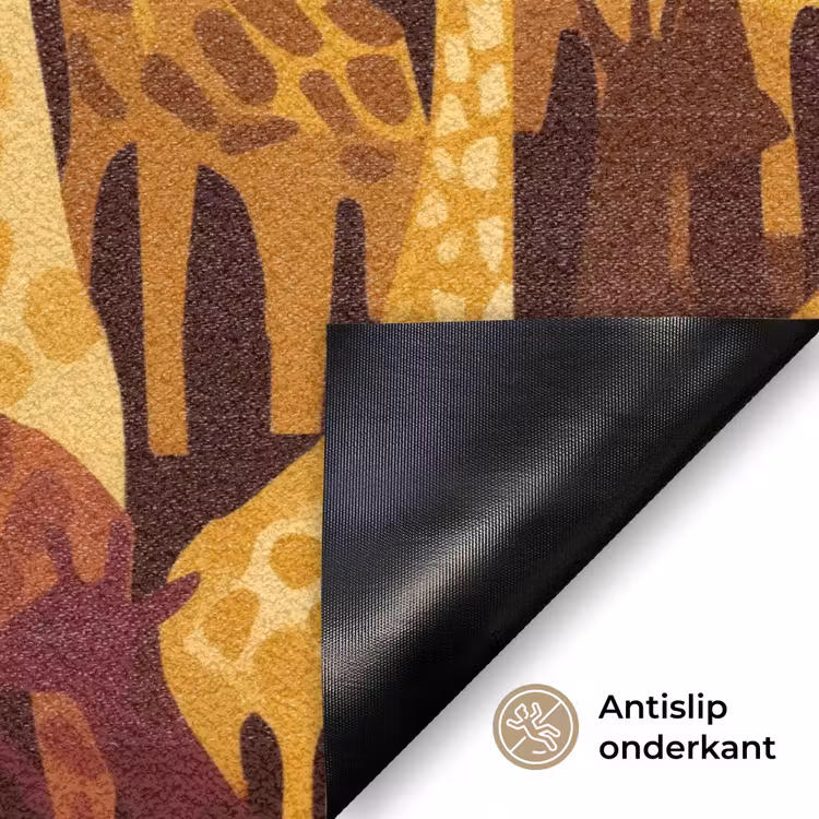 Deurmat - Bruin - Giraffen - Safari - Patroon — 6