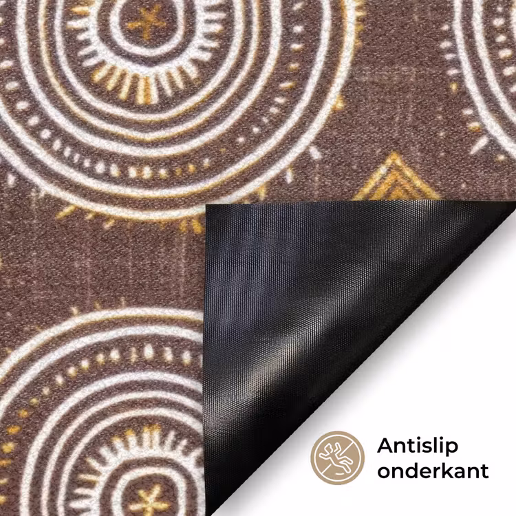 Deurmat - Chocoladebruin - Etnisch - Tribaal - Cirkels - Patroon — 6