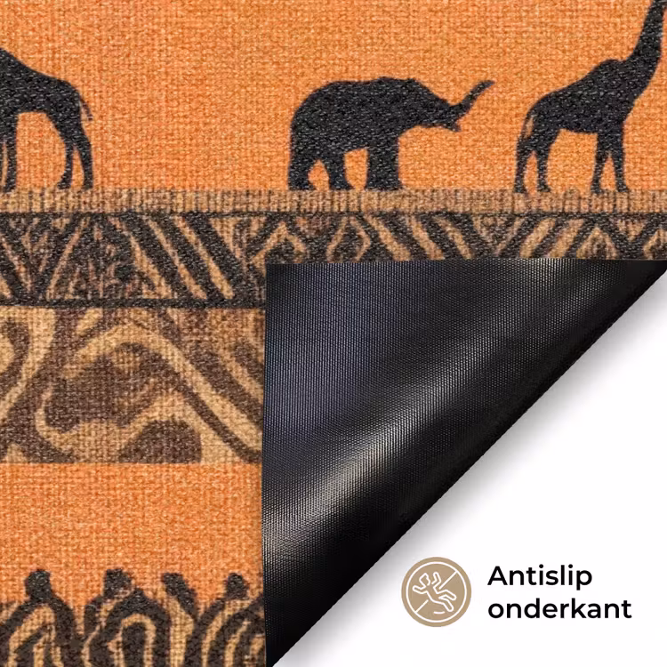 Deurmat - Oranje - Safari - Afrikaans - Dieren - Patroon — 6