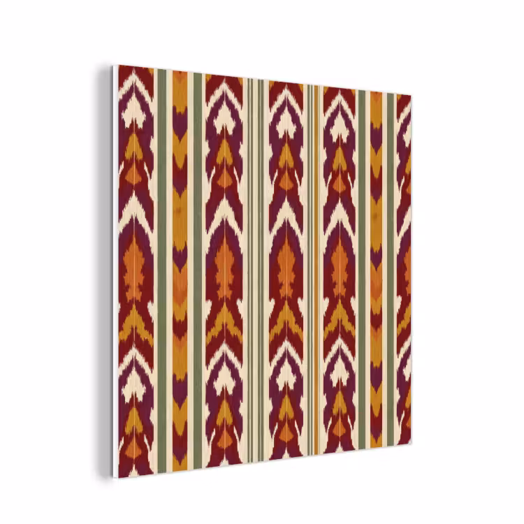 Forex - Ikat - Bordeauxrood - Etnisch - Patroon — 1