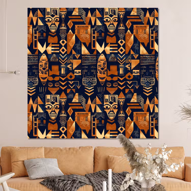 Forex - Nachtblauw - Koper - Tribaal - Maskers — 4