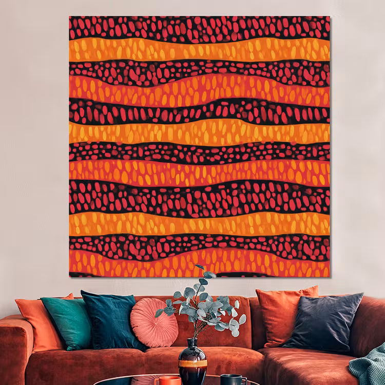Forex - Oranje - Roze - Expressief - Patroon — 3