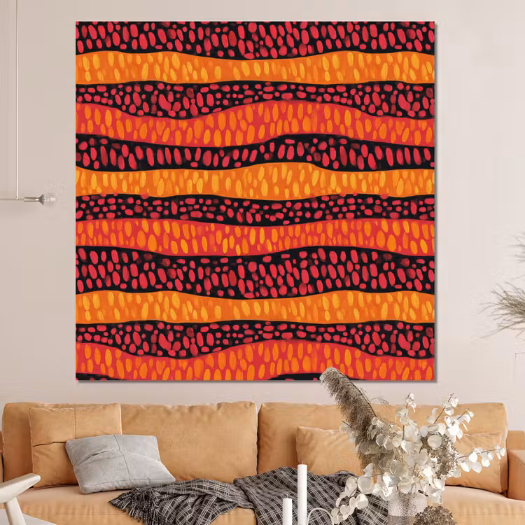 Forex - Oranje - Roze - Expressief - Patroon — 4