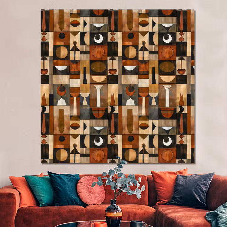 Forex - Terracotta - Geometrisch - Mid-Century - Patroon — 3