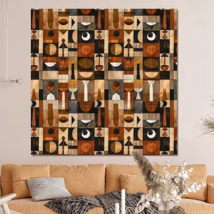 Forex - Terracotta - Geometrisch - Mid-Century - Patroon — 4