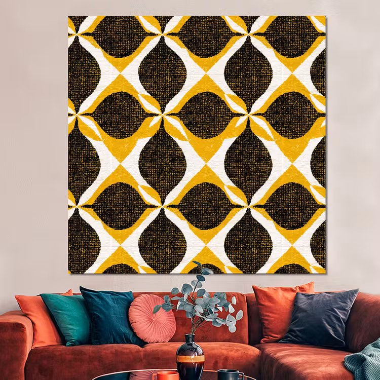 Forex - Geel - Zwart - Geometrisch - Retro - Textuur — 3