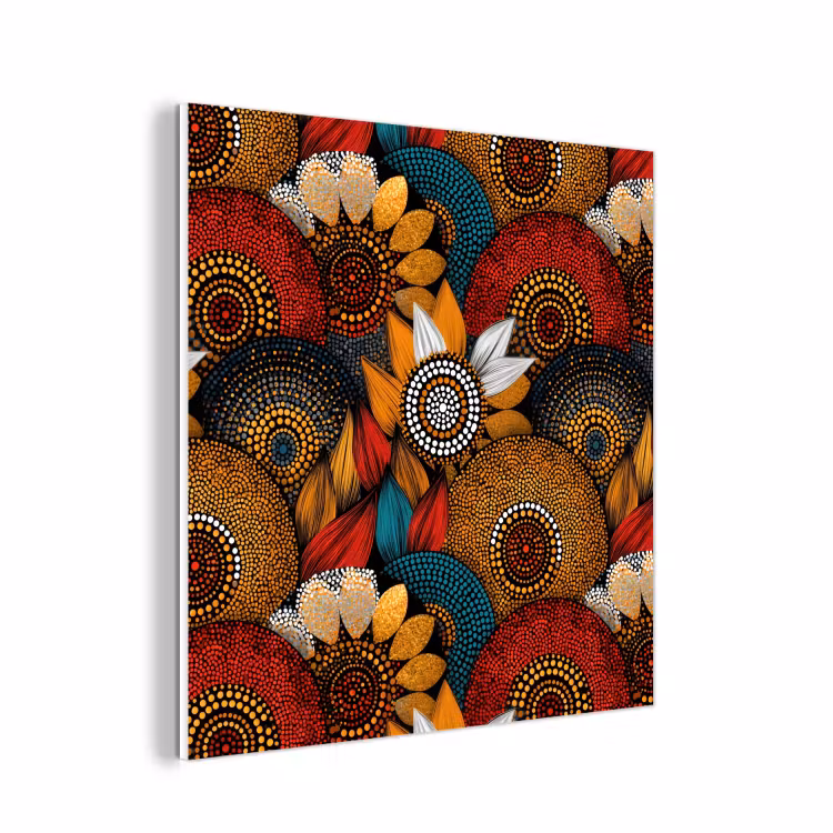 Forex - Kleurrijk - Aboriginal - Dot Painting - Botanisch - Patroon — 1