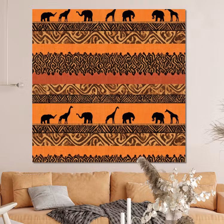 Forex - Oranje - Safari - Afrikaans - Dieren - Patroon — 4