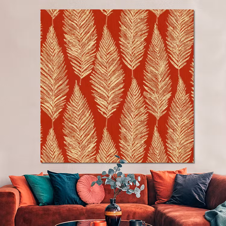 Forex - Rood - Botanisch - Varen - Patroon — 3