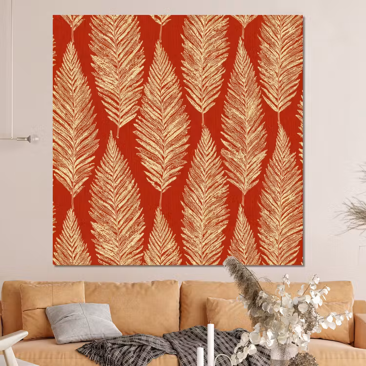 Forex - Rood - Botanisch - Varen - Patroon — 4