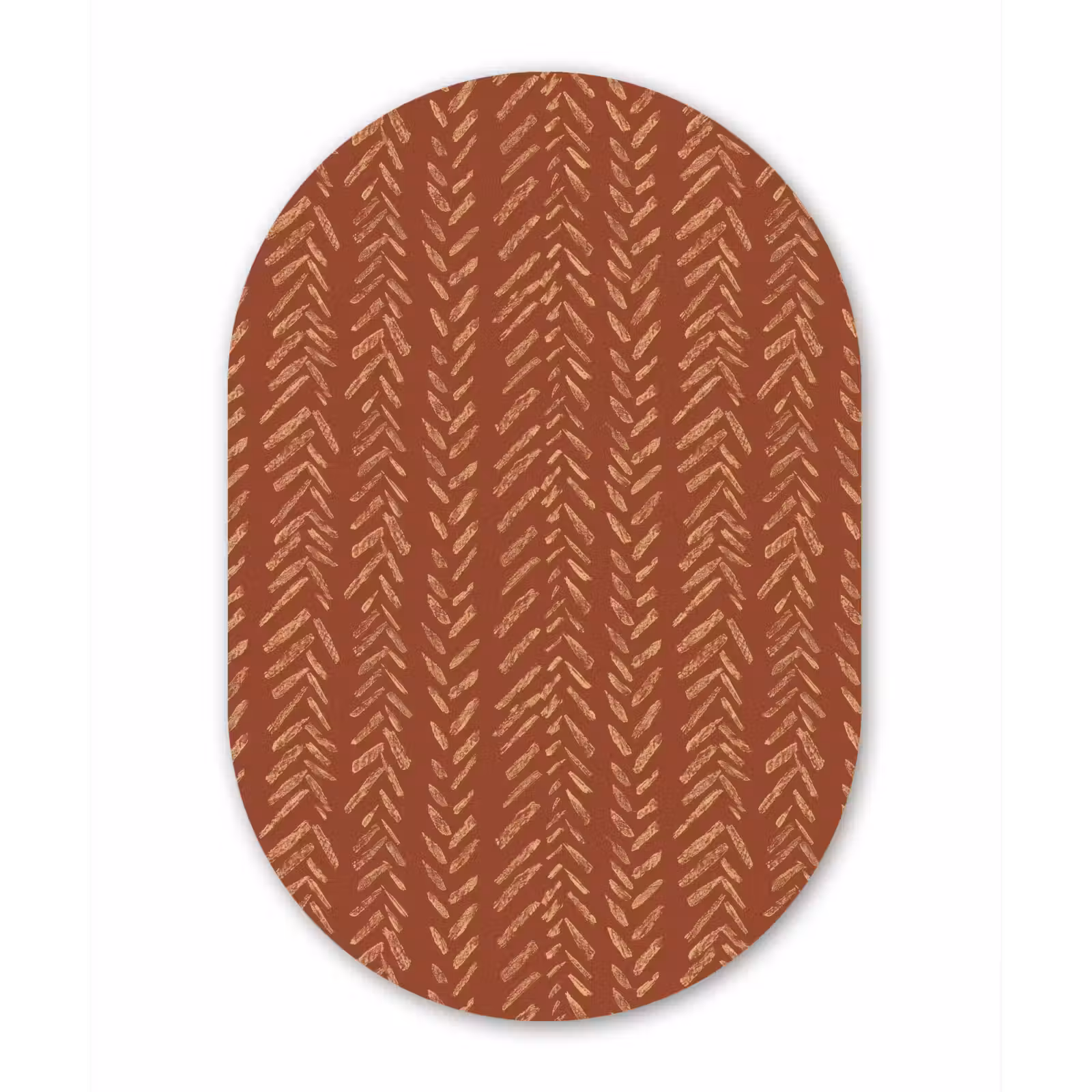 Muurovaal - Glas - Terracotta - Visgraat - Ambachtelijk - Patroon — 1
