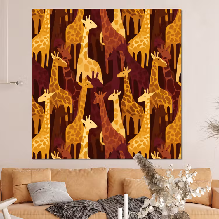 Forex - Bruin - Giraffen - Safari - Patroon — 4