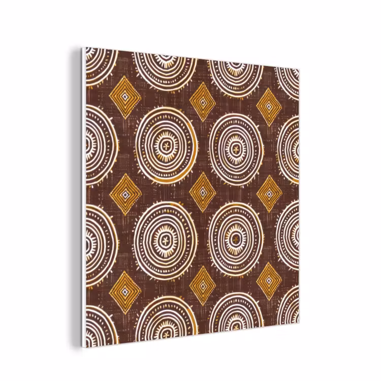 Forex - Chocoladebruin - Etnisch - Tribaal - Cirkels - Patroon — 1