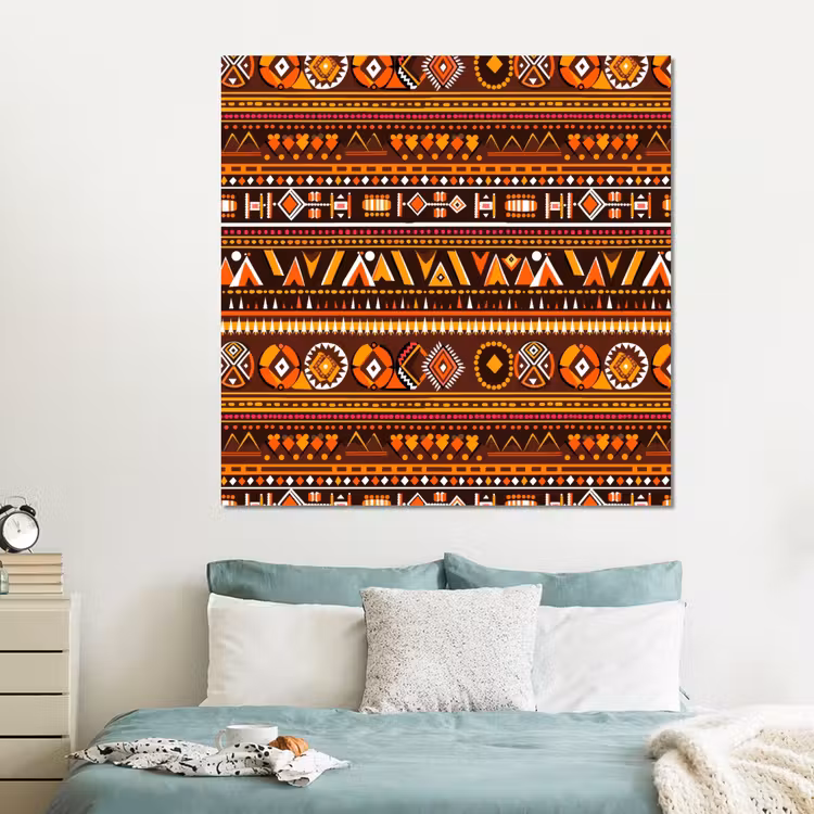 Forex - Oranje - Etnisch - Tribaal - Geometrisch - Patroon — 2