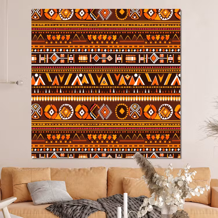 Forex - Oranje - Etnisch - Tribaal - Geometrisch - Patroon — 4